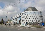building of the mail terminal at the Kiev's (Ukraine) facade1