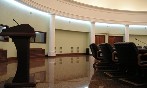 The conference hall with stretch ceiling 3
